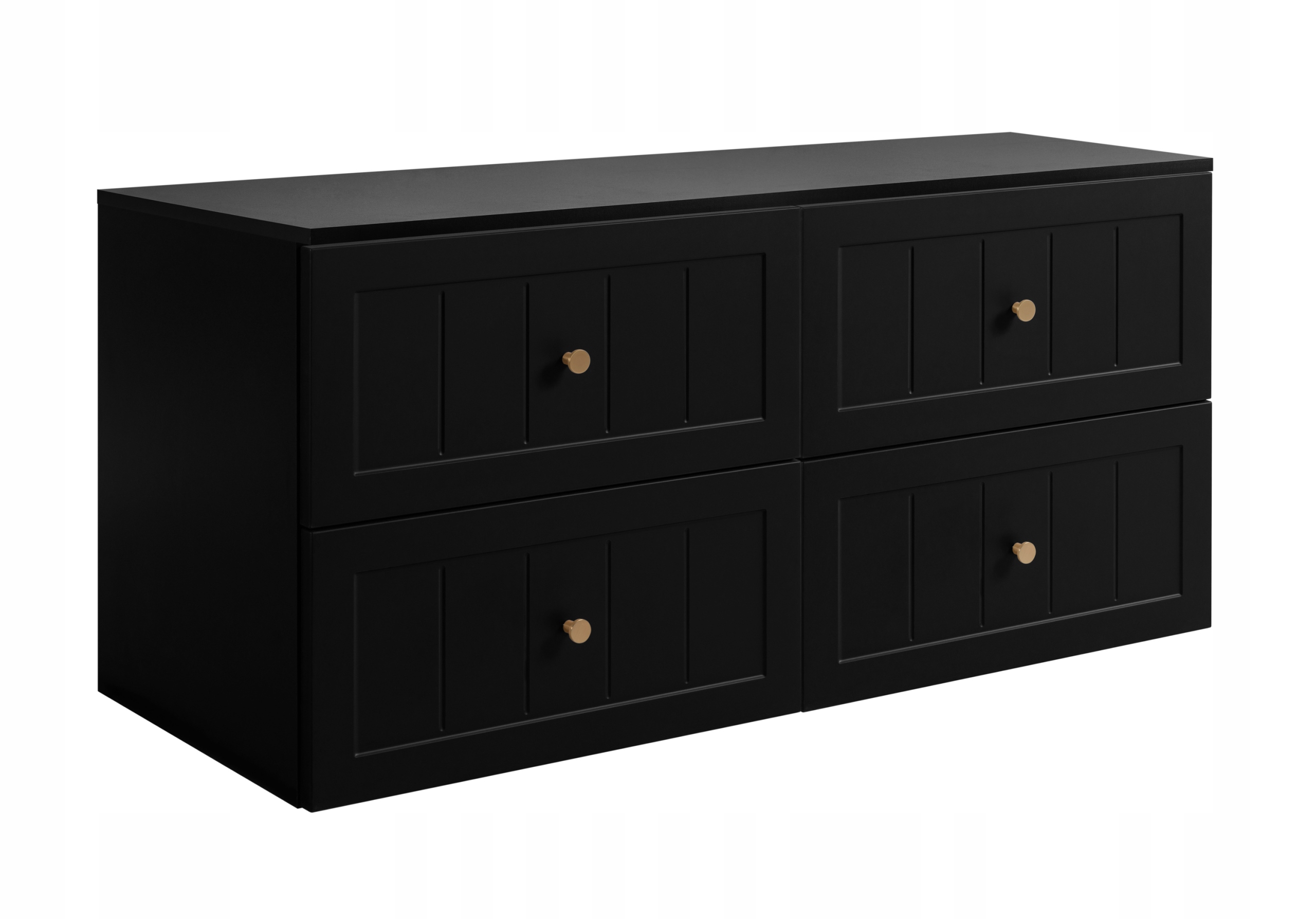 Koupelnová skříňka Pod Umyvadlo 120 černá Frézovaná čela Mdf knoflíky