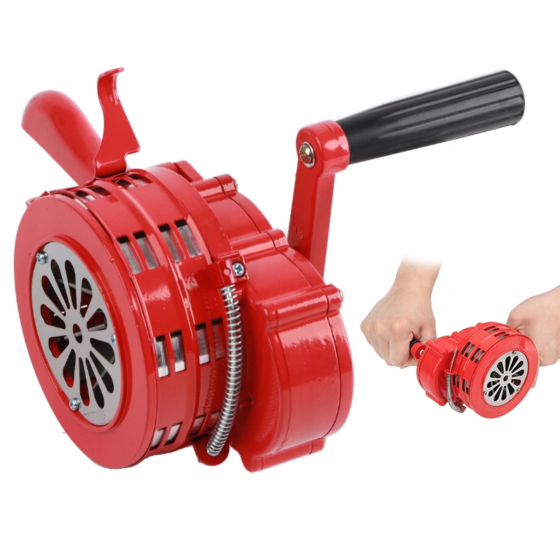 Ruční Klika Siréna – Červená, Přenosná – Pro Nouzové Startování