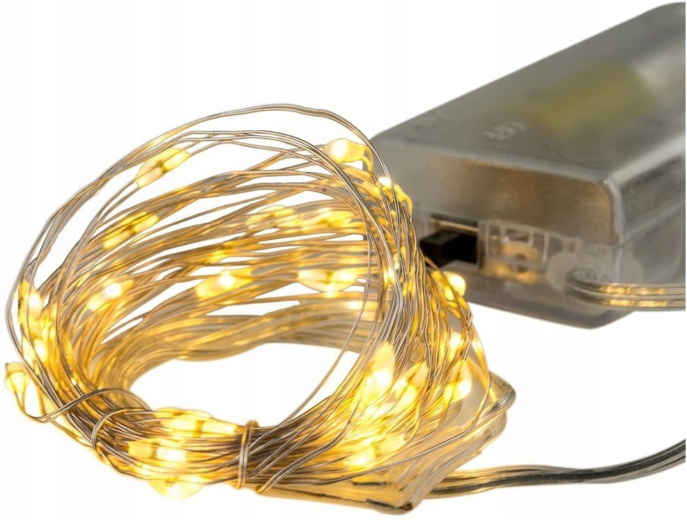 

Lampki Choinkowe 20 Led Na Baterie Białe Ciepłe 2M