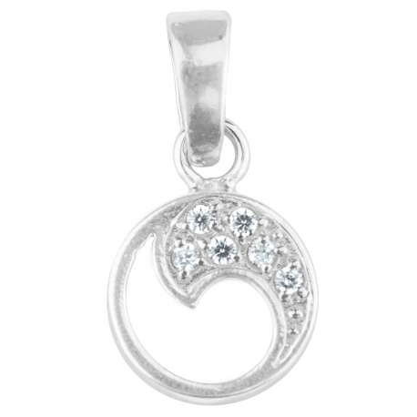 

Srebrny Wisiorek Kółko Z Cyrkoniami Próba 925