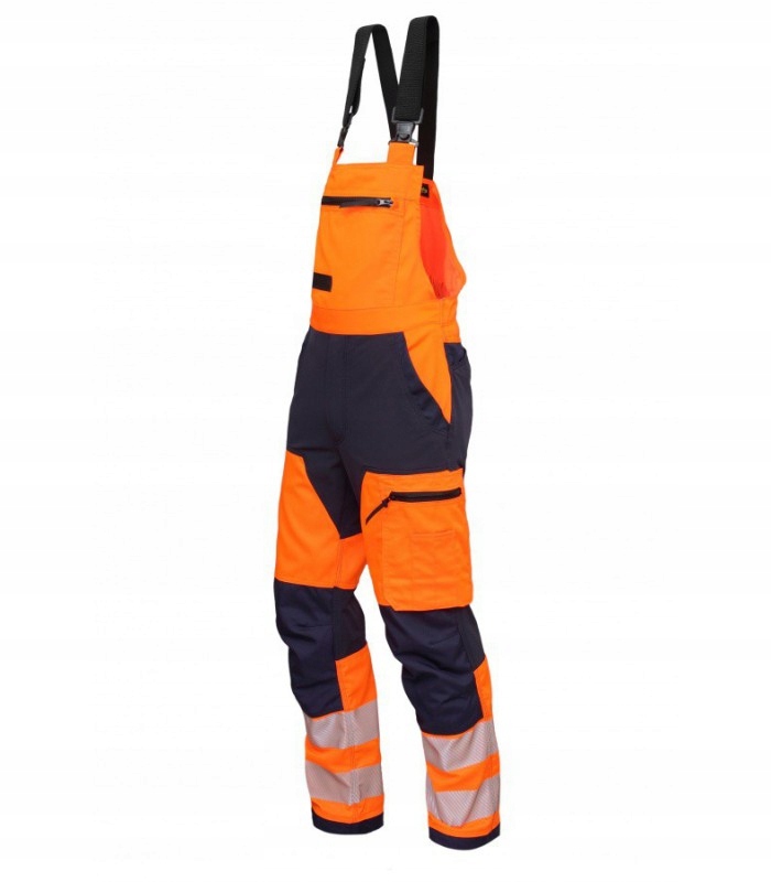 Elastycze Spodnie Robocze Ogrodniczki Stretch BoSafety Mashup Odblaskowe