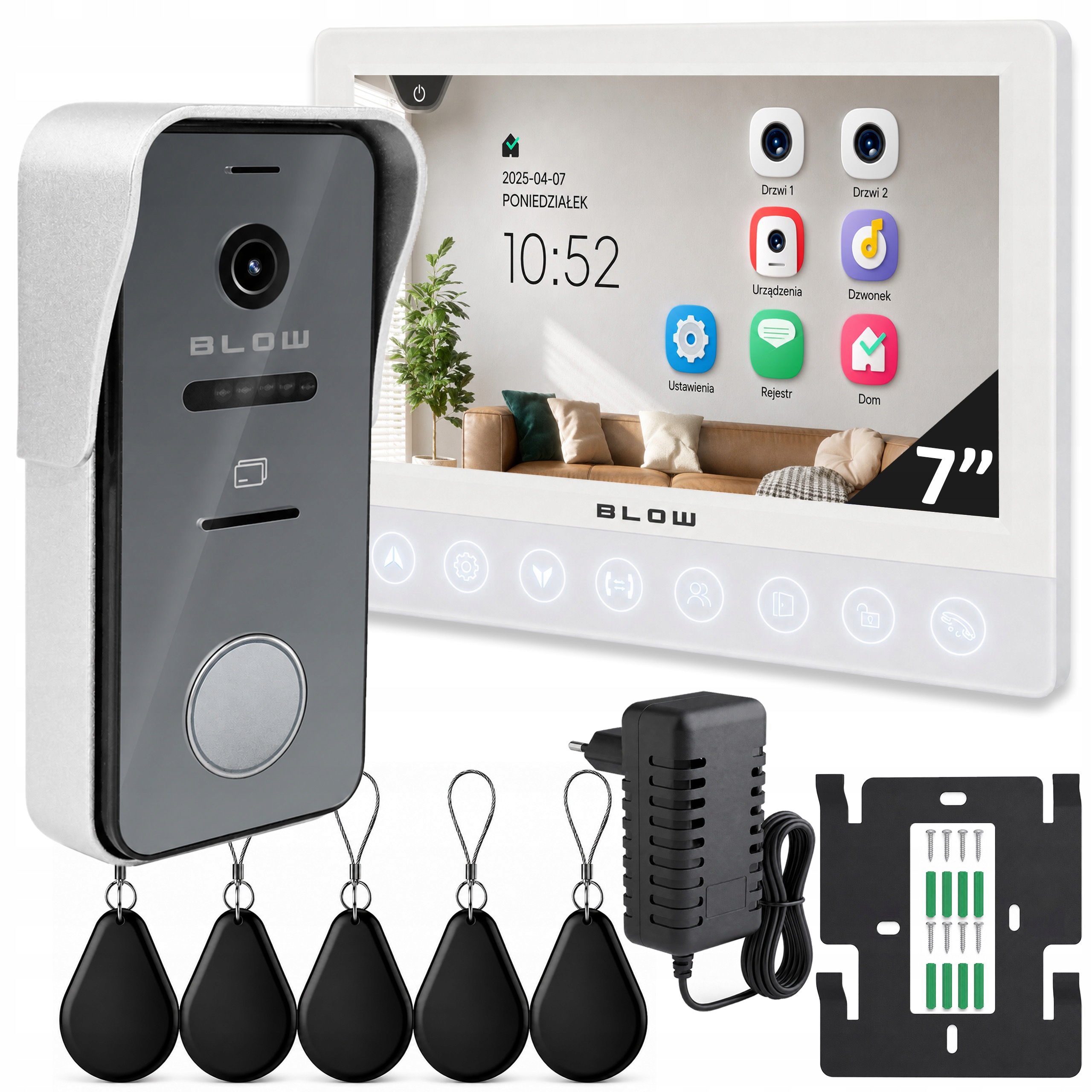 Videovrátnik Brána Furtka Čítačka Aplikácia Domofón Video Rfid 4 Wire