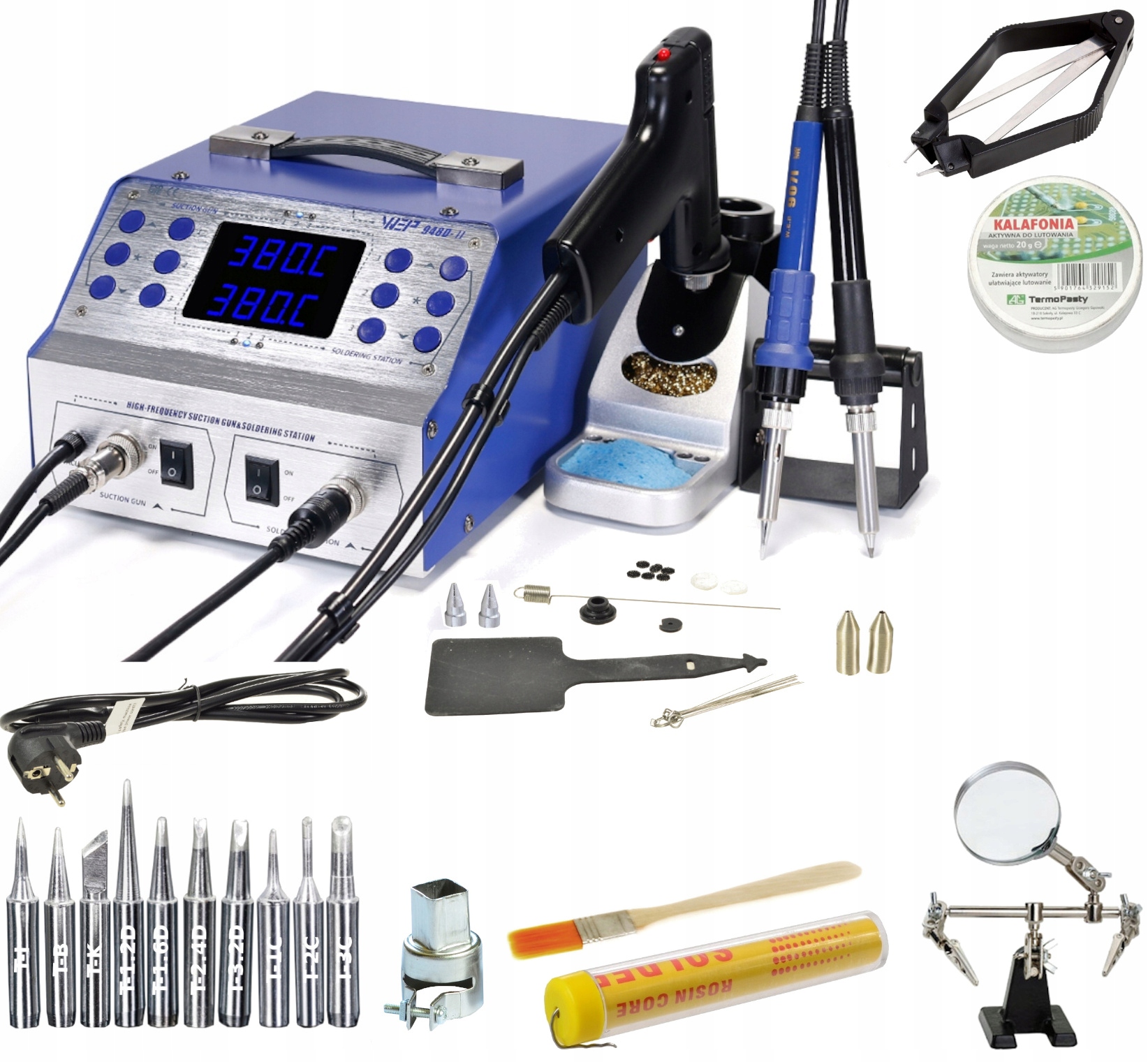 

Stacja lutownicza Wep 948D-II 3w1 +groty Topnik