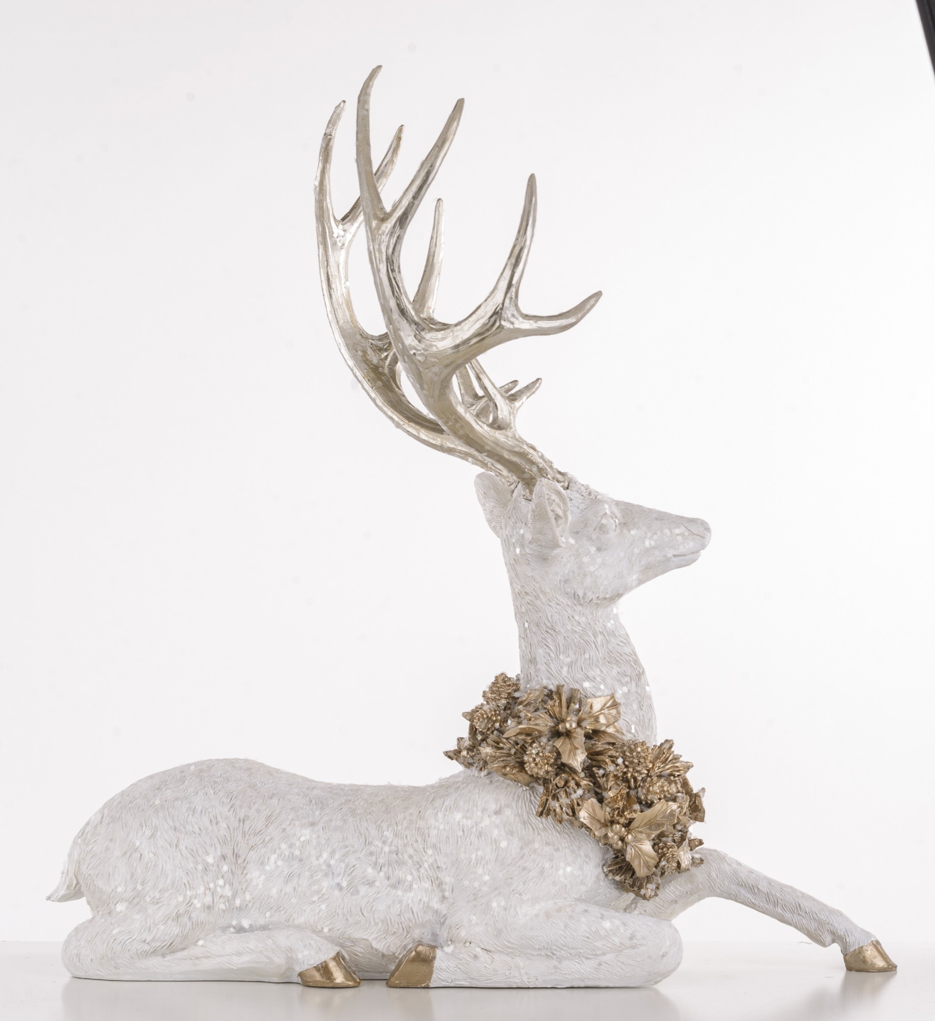 RENIFER FIGURKA ŚWIĄTECZNA BIAŁY JELEŃ DEKORACJA Motyw inny