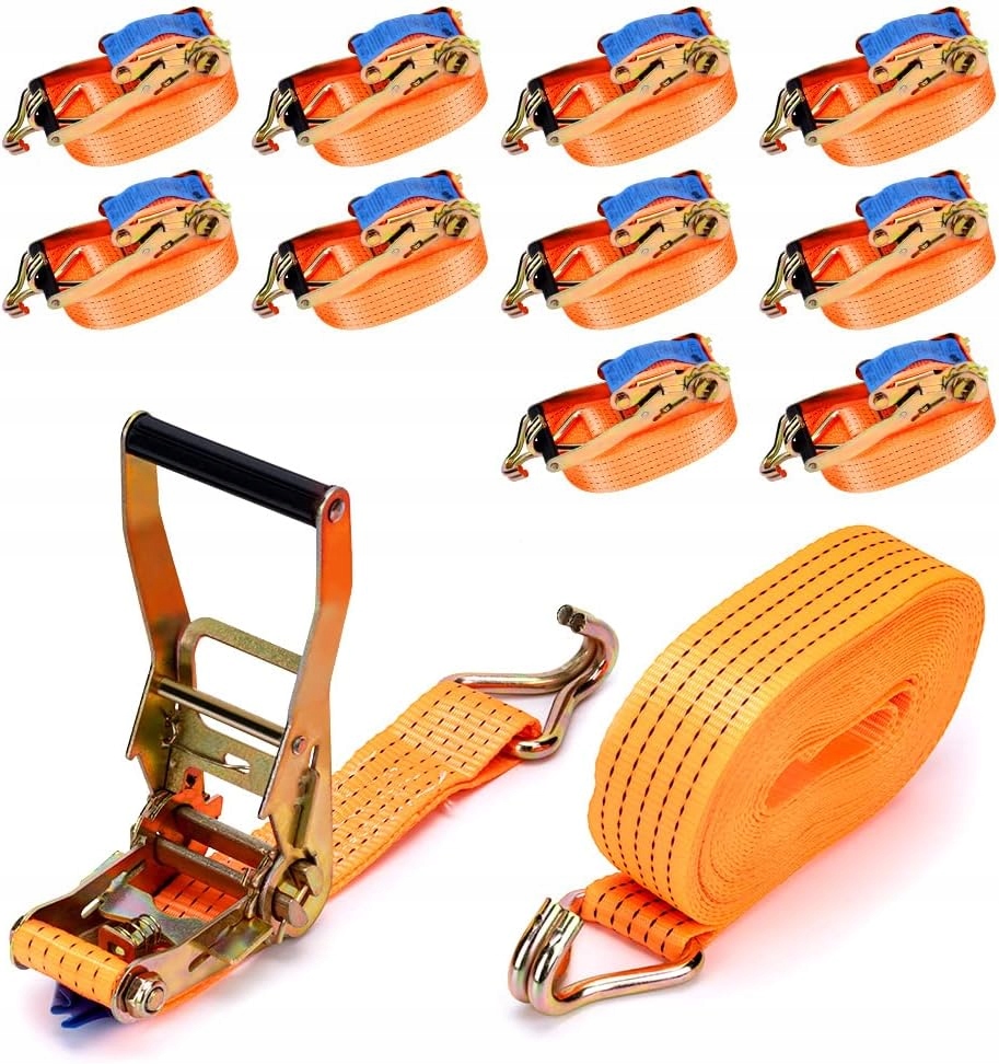 Upevňovacie pásy maXpeedingrods 10 kusov s račňou, 5000 kg, 10 m