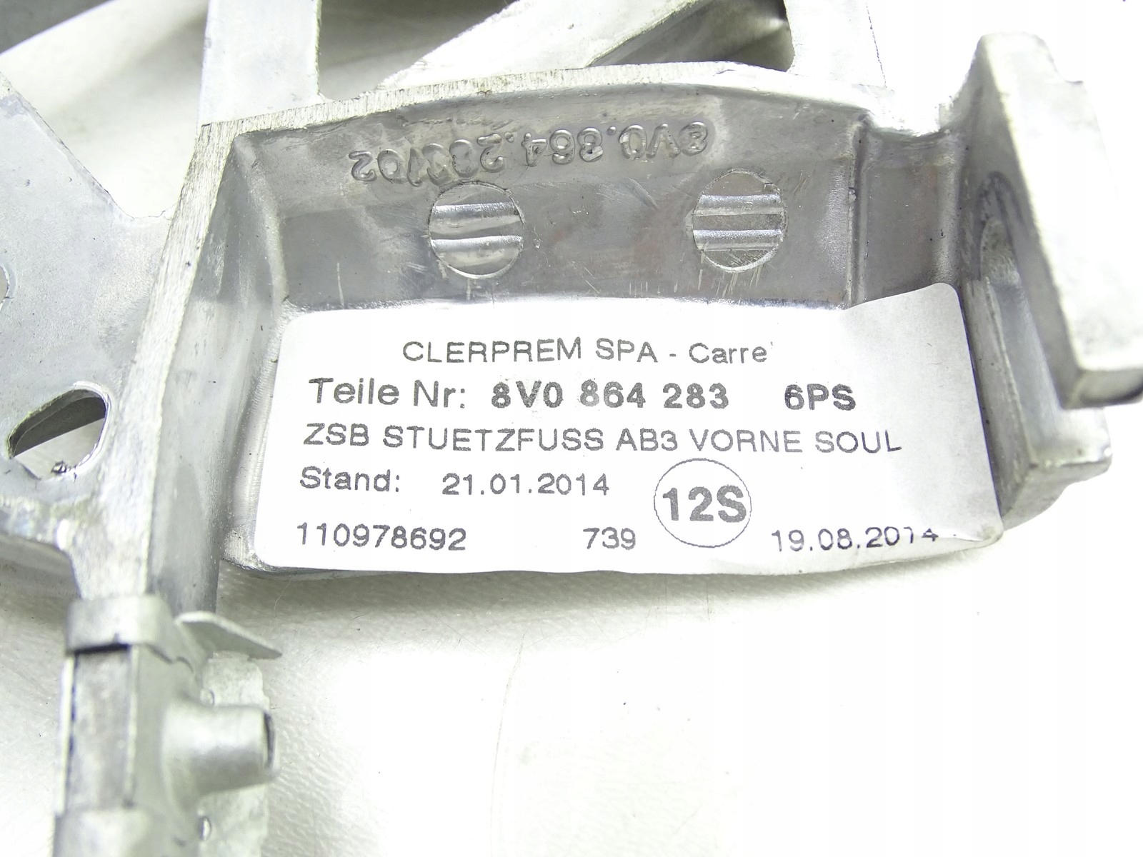 armrest central TUNELU MATERIAL AUDI A3 8V 8V0864283