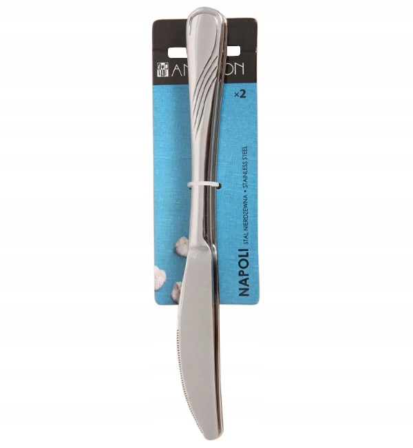 AMBITION NAPOLI KOMPLET 2 NOŻY OBIADOWYCH DLA 2 OSÓB POŁYSK ZAWIESZKA Liczba sztuk 2 szt.