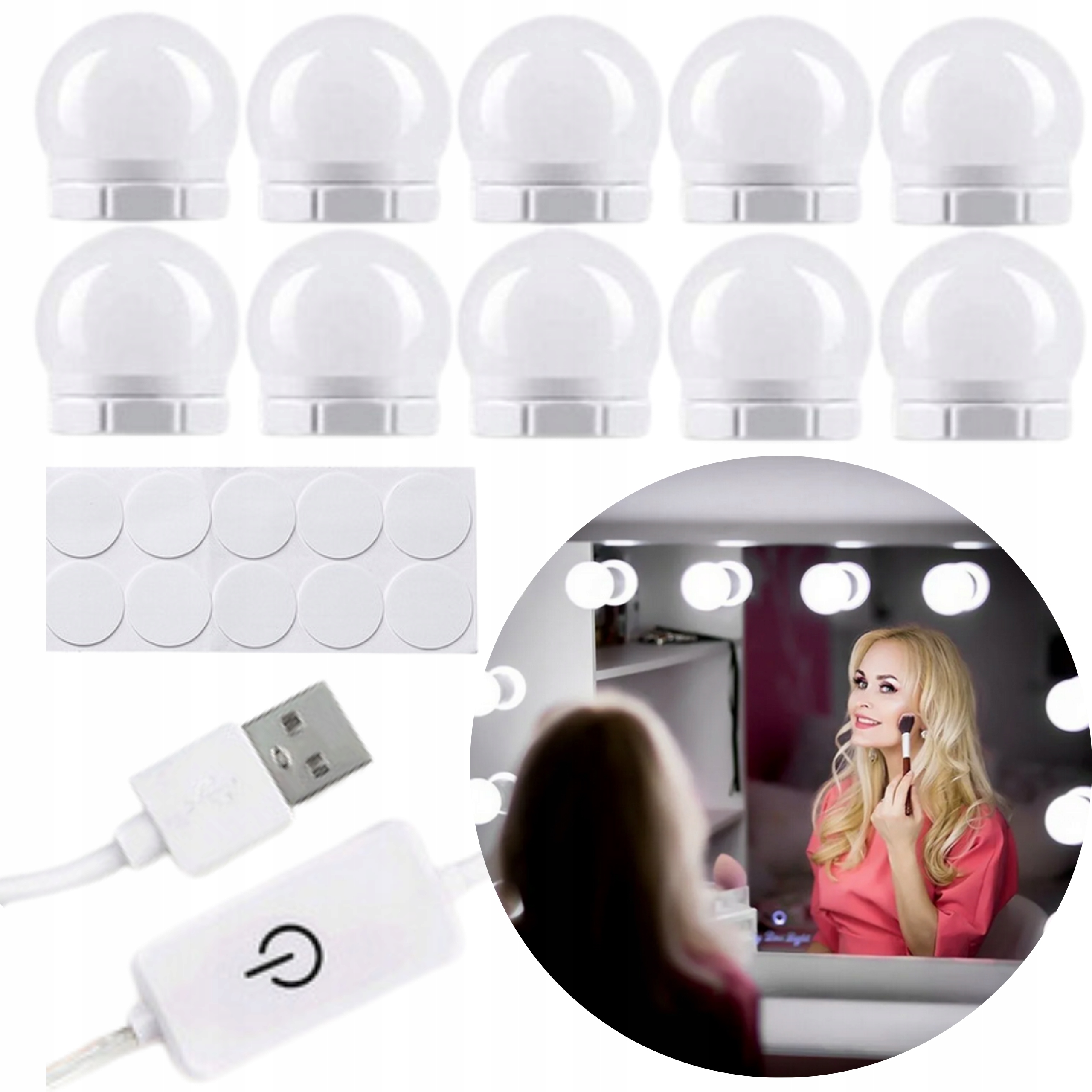 

Lampki Światełka Led Na Lustro Do Toaletki Makijaż