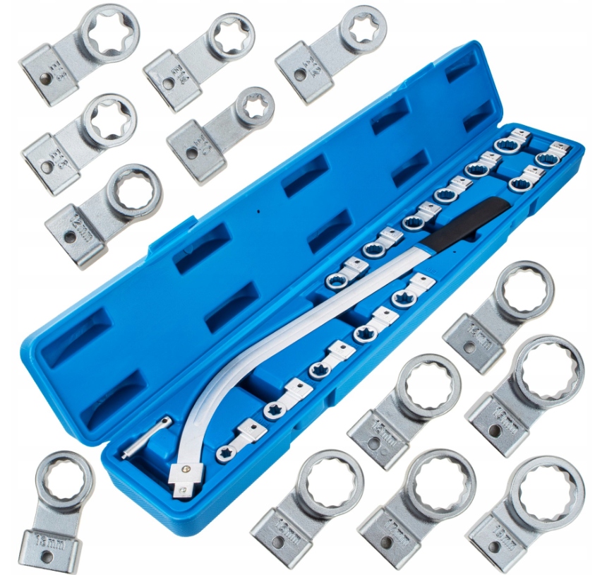 Klucze Oczkowe Rolki Napinaczy Paska Rozrządu Zestaw Torx E10-E18 12MM-19MM
