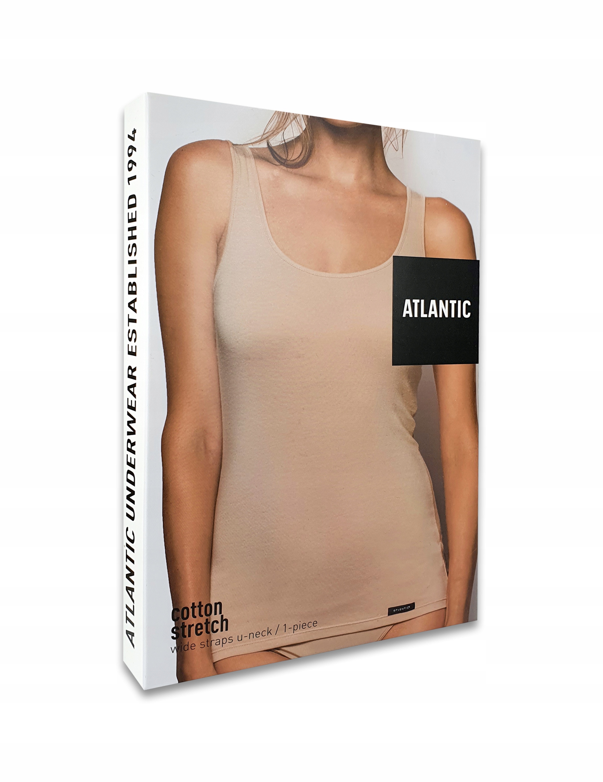 PODKOSZULEK DAMSKI na ramiączkach ATLANTIC 198 XXL Kolor czarny