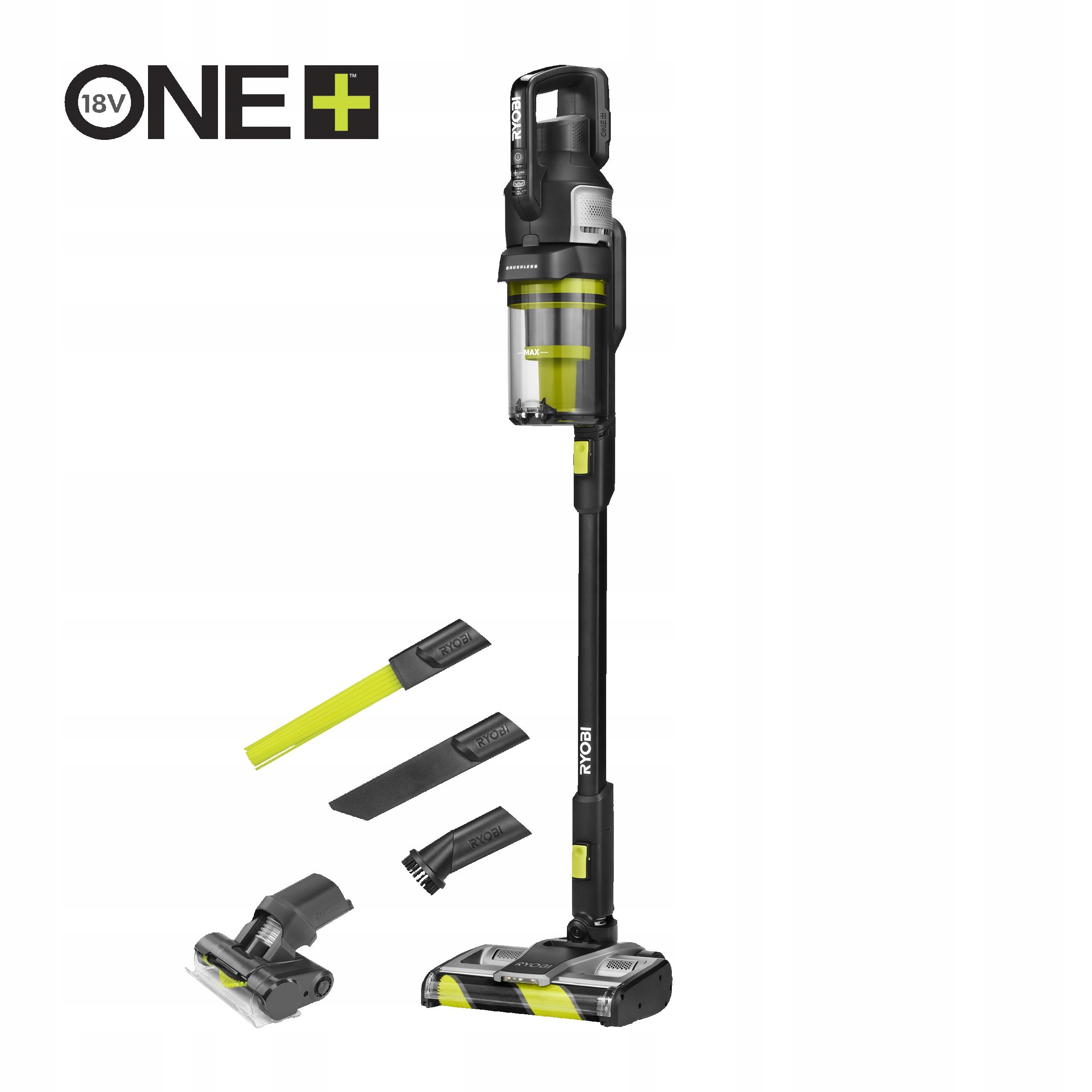 Ryobi RASV18BL-0 18V One+ bezuhlíkový tyčový vysavač