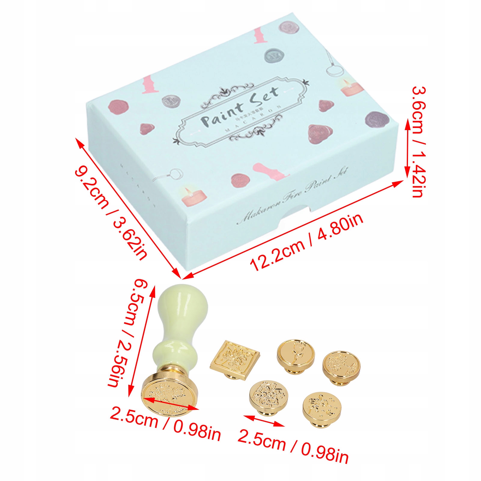 PIECZĘĆ STEMPEL DO WOSKU LAKU WZÓR ZESTAW PREZENT Marka bez marki