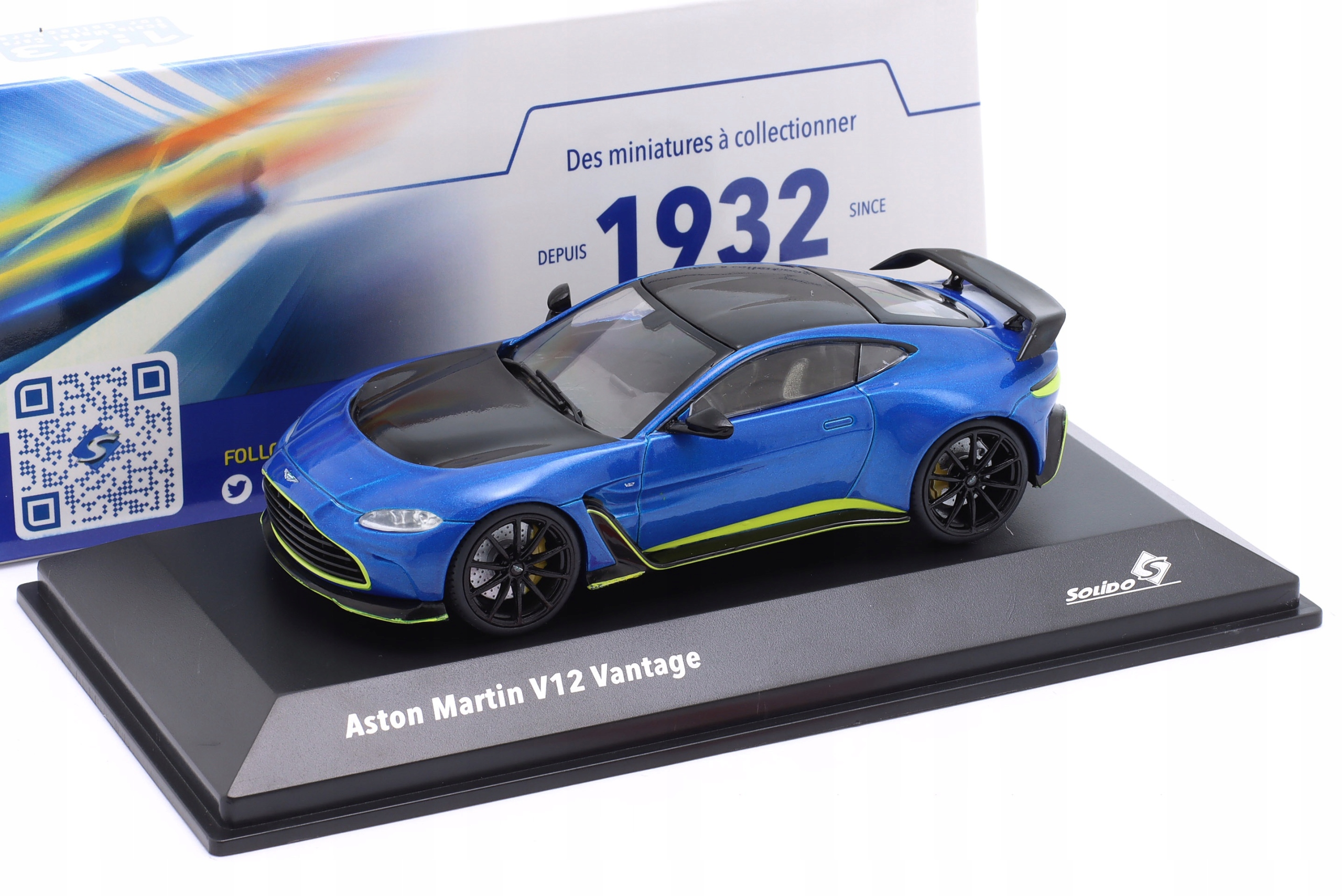 Solido Aston Martin V12 Vantage 2023 Modrá metalíza 1:43