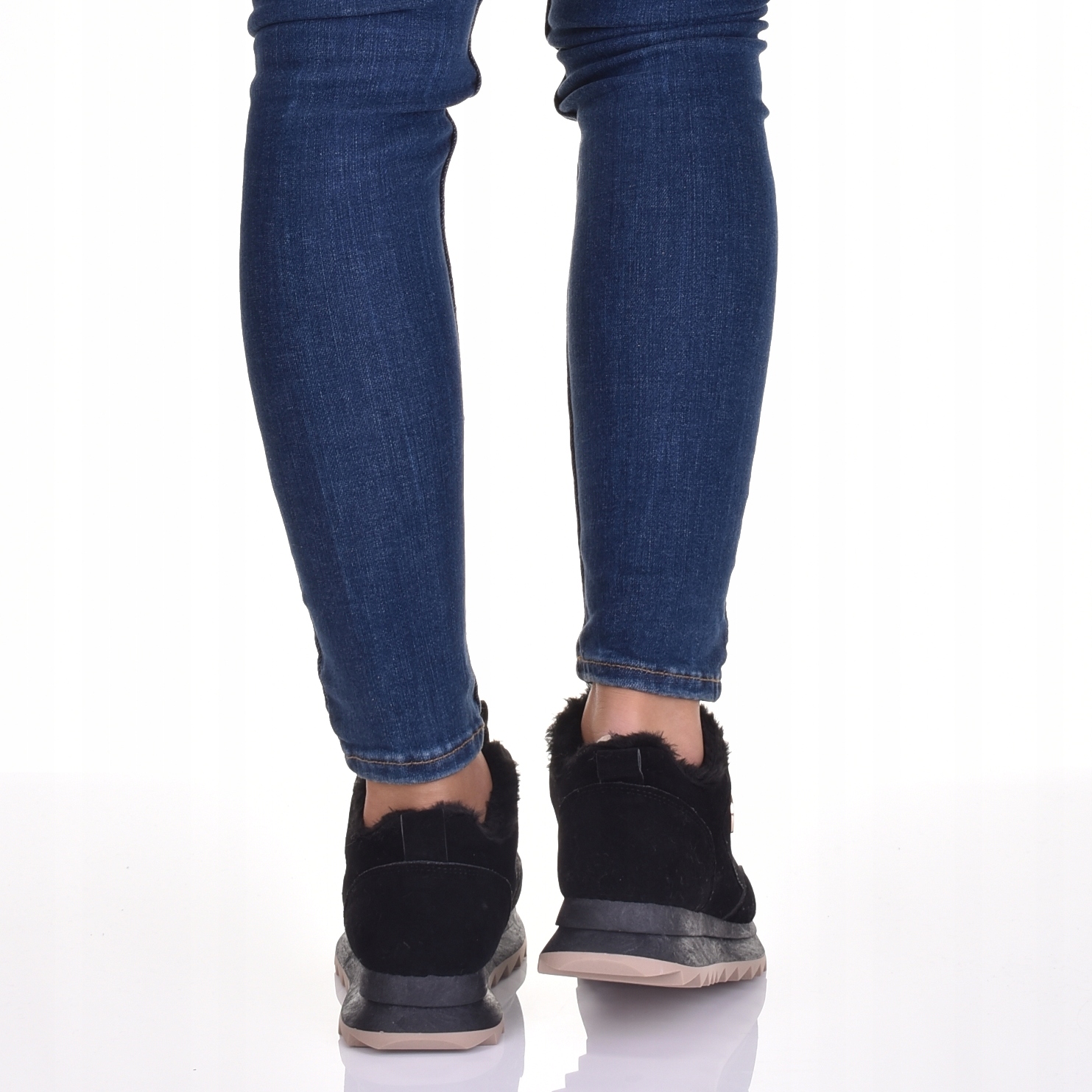 ŚNIEGOWCE DAMSKIE OCIEPLANE BUTY ZIMOWE MODNE NISKIE FUTERKO Długość wkładki 25.5 cm