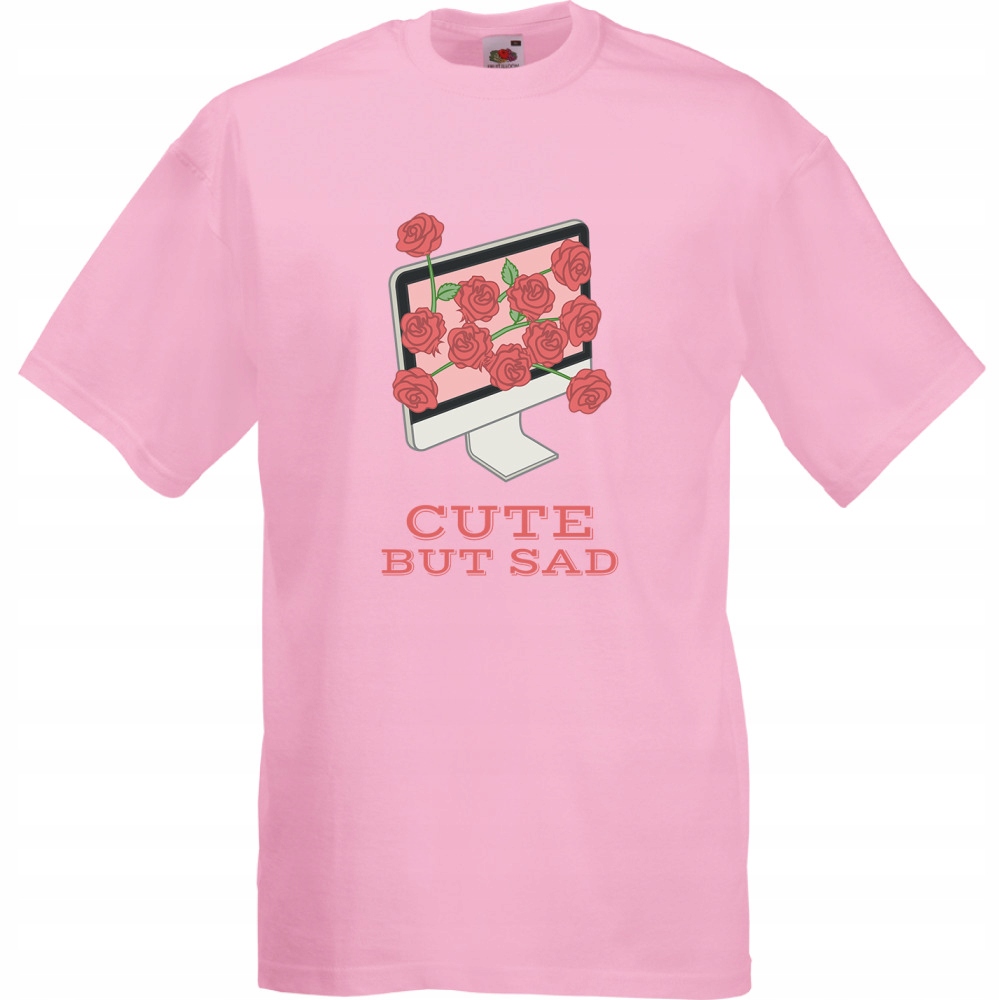 

Koszulka cute but sad smutek aesthetic XXL różowa