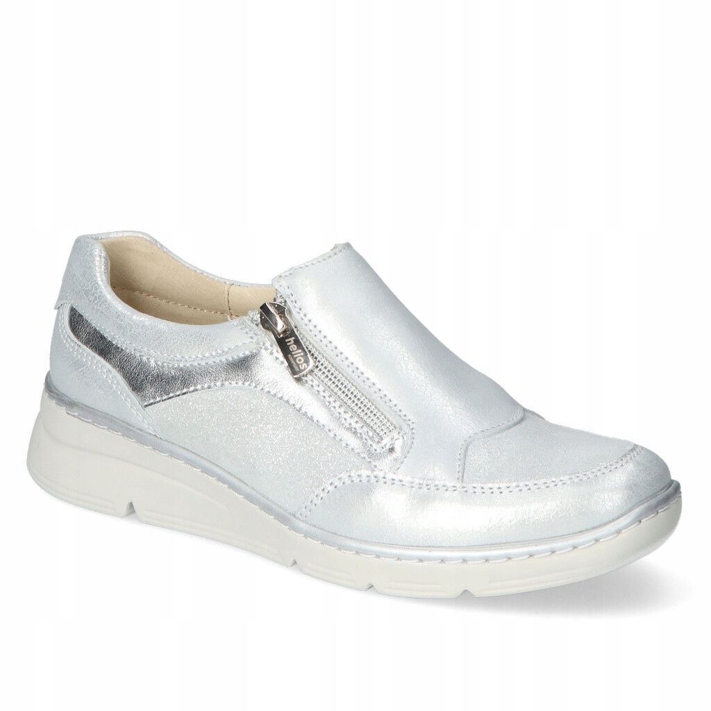 Polobotky Helios 391 Stříbrné semišové