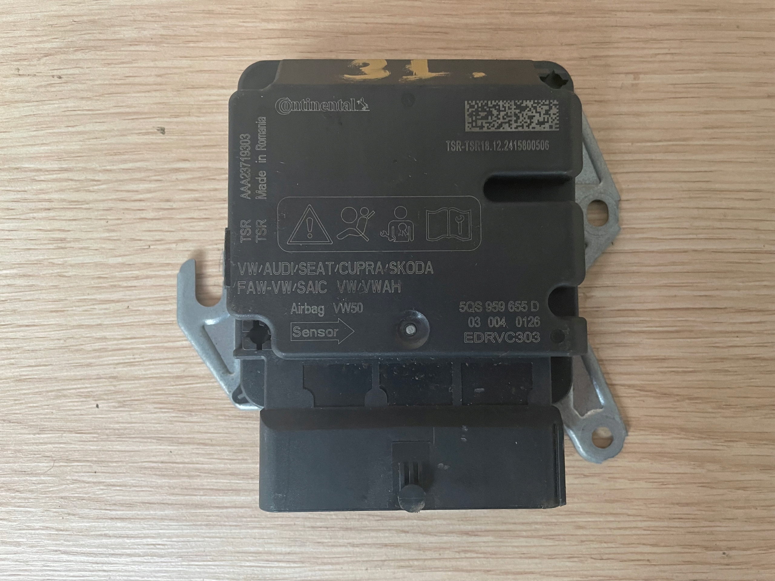 модуль подушек подушки безопасности vw GOLF VIII 8 19r-