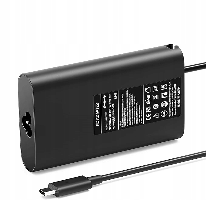 Napájecí adaptér, nabíječka pro notebook, náhrada za Dell Usb C 65W