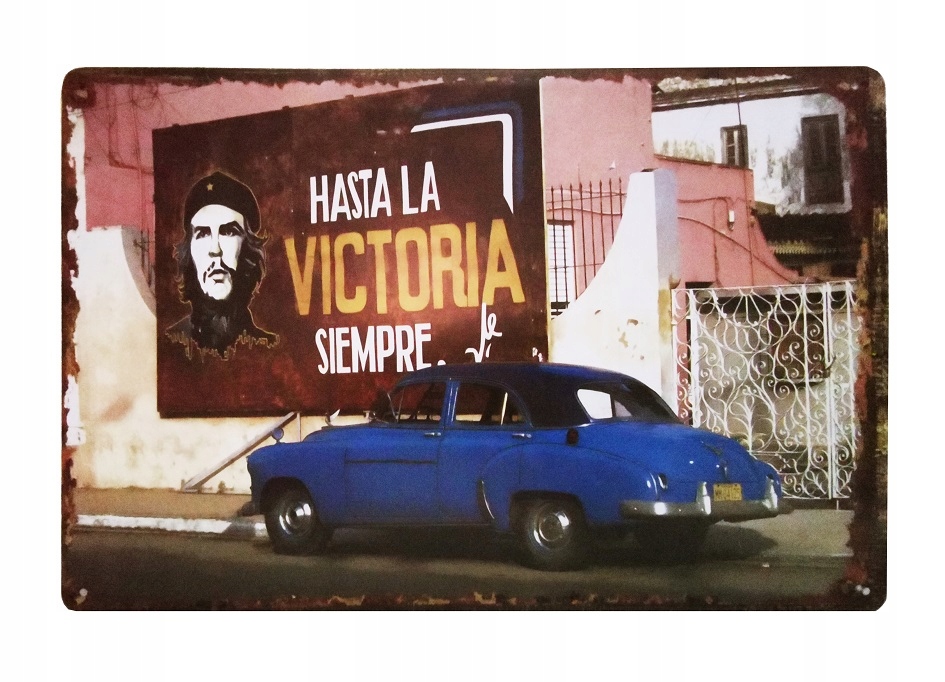 BLACHA TABLICA ozdobna HASTA LA VICTORIA 20x30