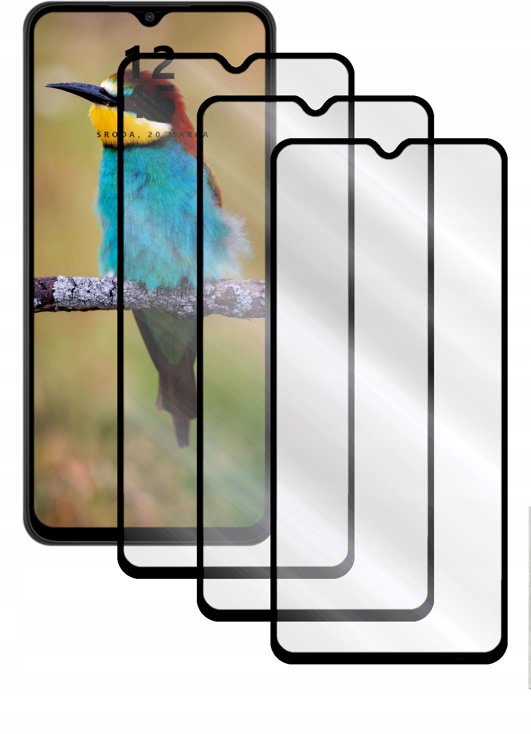 

3x Szkło Pełne Full Glue 5D Do Oppo A15 A15S