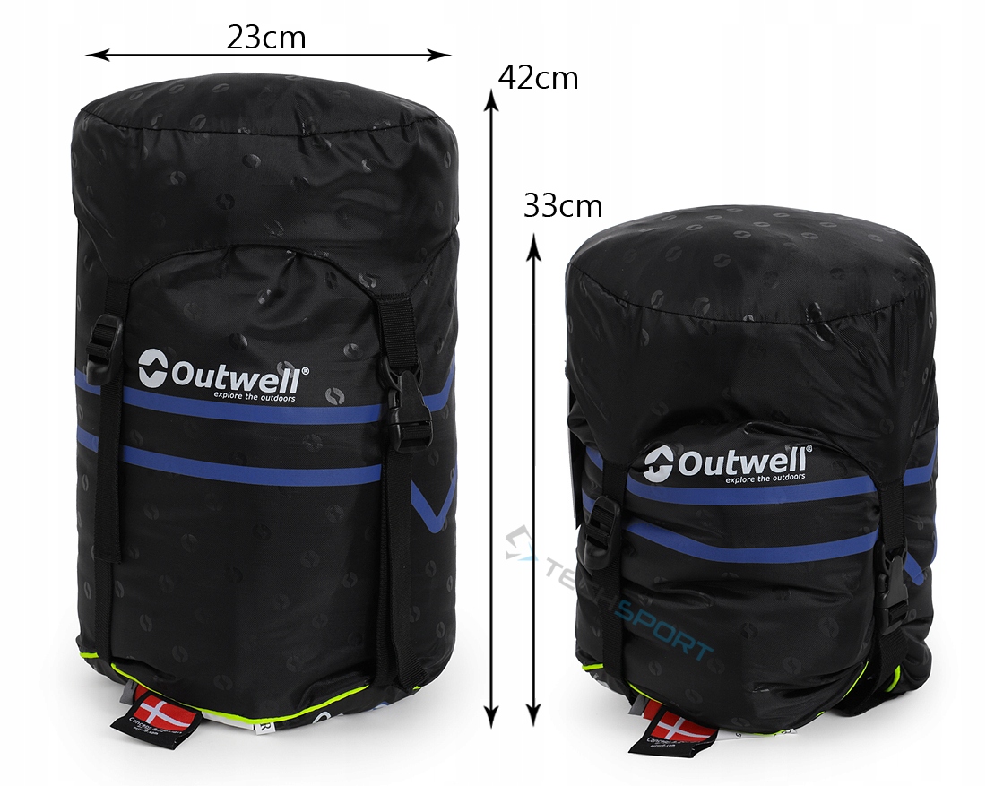 KOMFORTOWY ŚPIWÓR OUTWELL CONTOUR -13st WYPRZEDAŻ Długość 220 cm