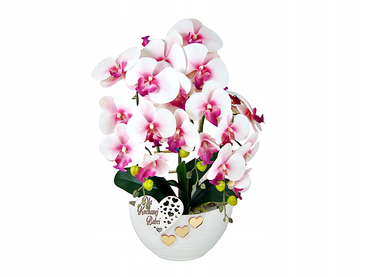 Prezent Na Dzień Babci Storczyk Sztuczny Piękne Kwiaty Żywy Kolor Do Wyboru Typ storczyk