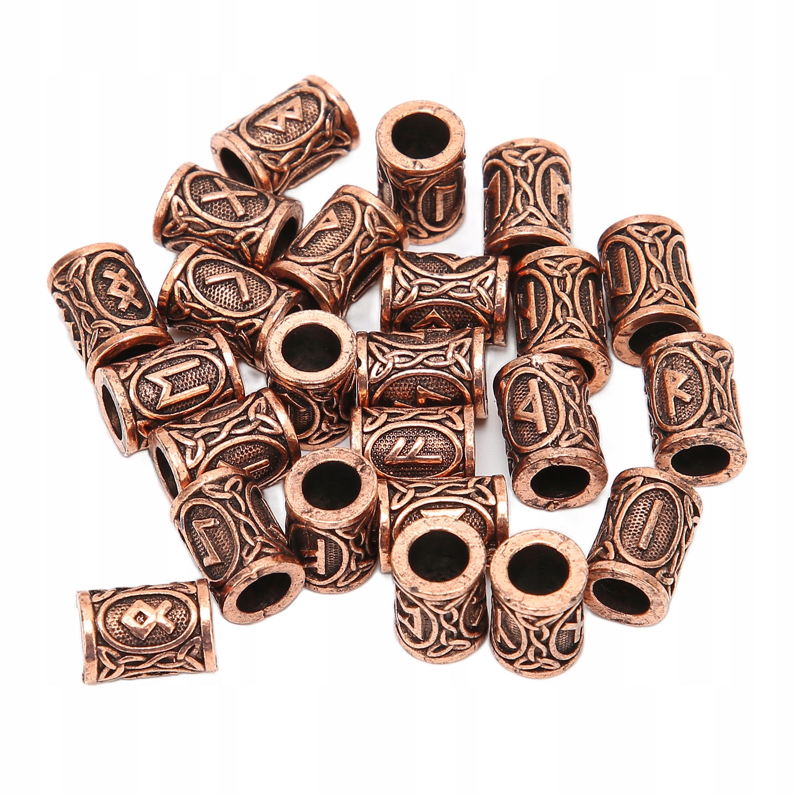 KORALIKI DO BRODY WŁOSOW WIKINGOWIE RUNY 24SZT.