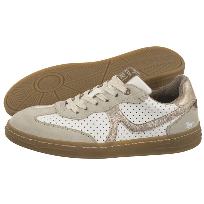 Dámské polobotky Mustang Bílé 1511-302-243 White