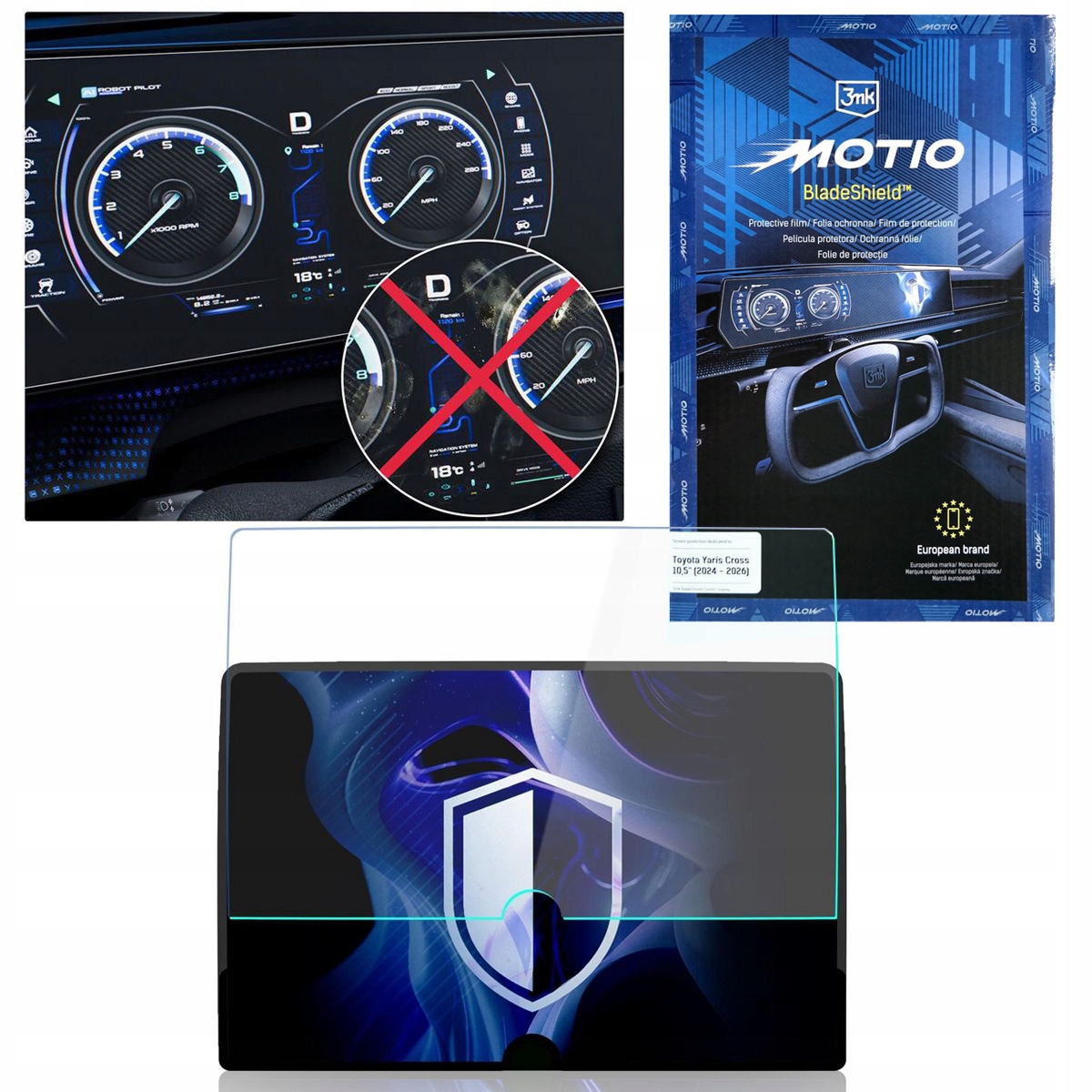 3mk Shield Matná Fólie na displej pro Toyota Yaris Cross 10.5" (2024-2026)