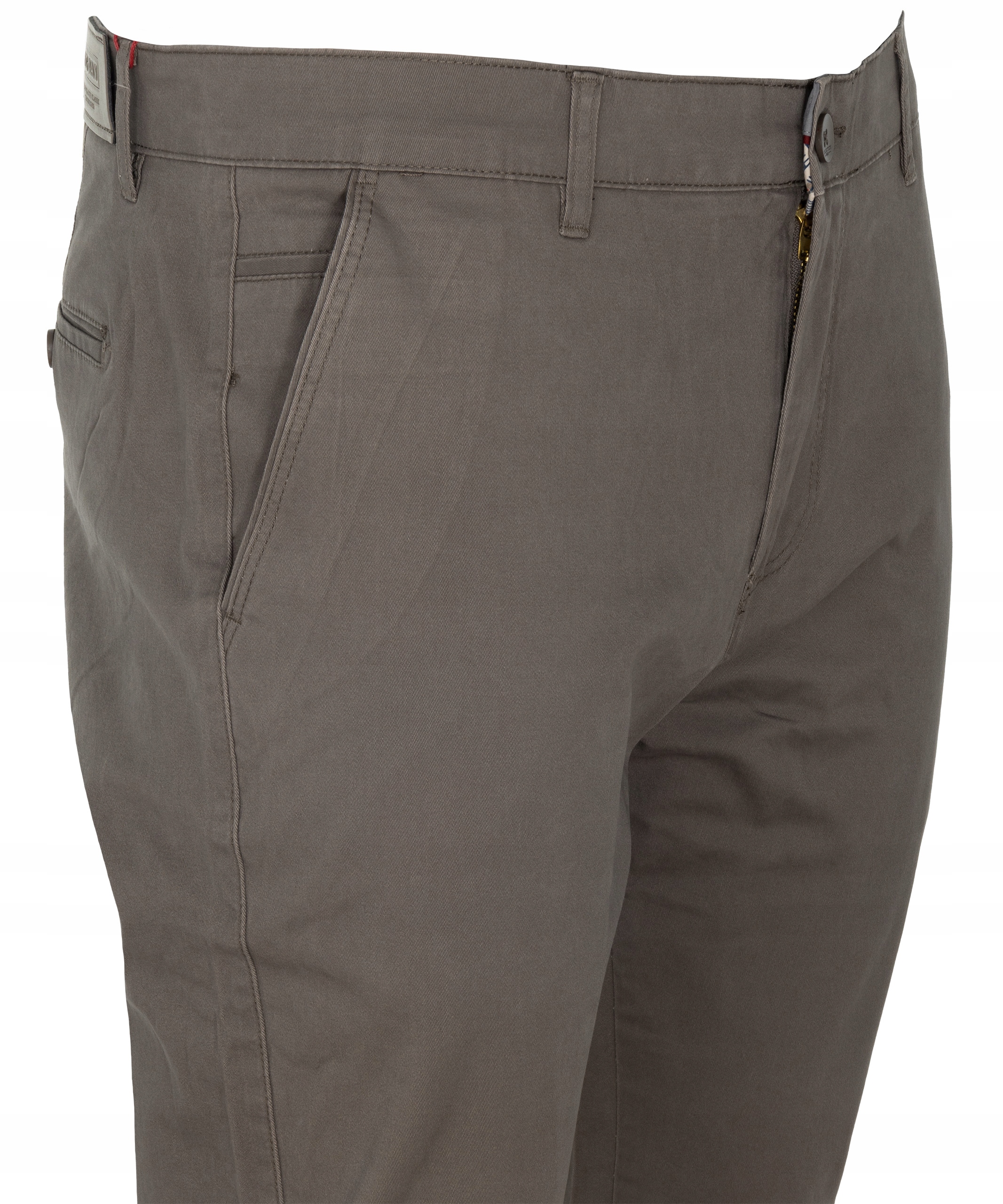 SPODNIE MATERIAŁOWE BAWEŁNIANE CIEMNO-BEŻOWE W33 Rozmiar 33