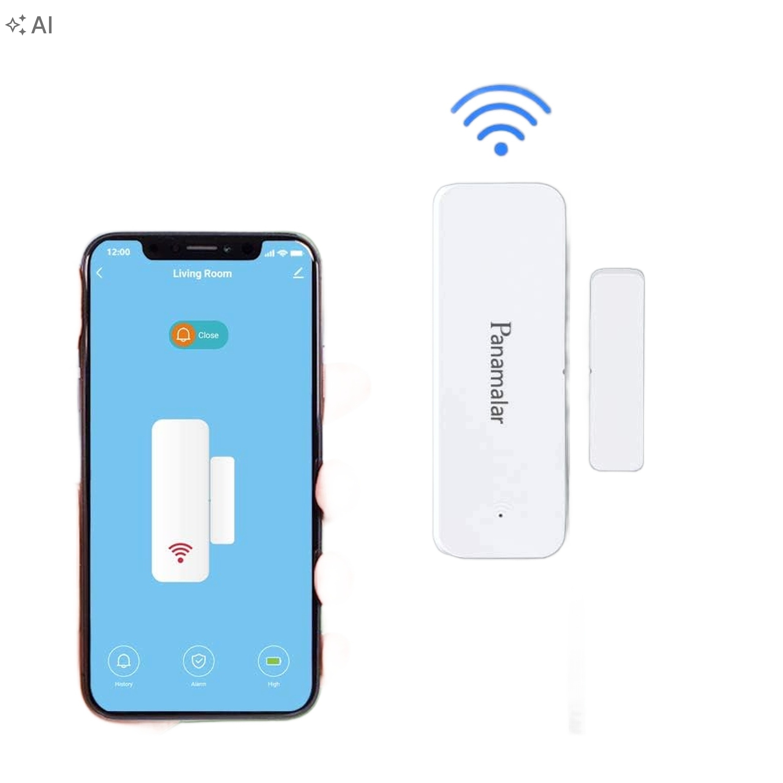 Magnetický bezdrátový WiFi senzor dveří a oken 2 4 GHz 2 Aaa od společnosti Google