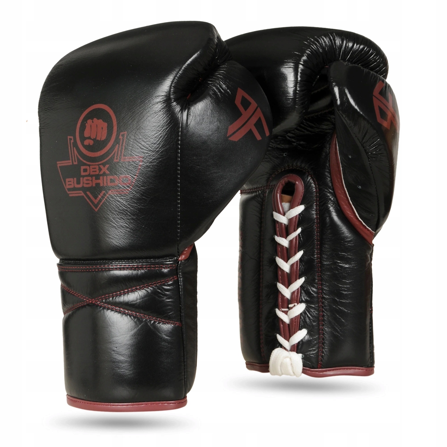 Rękawice Bokserskie Skórzane Sznurowane Na Trening Uniwersalne Bushido 14OZ