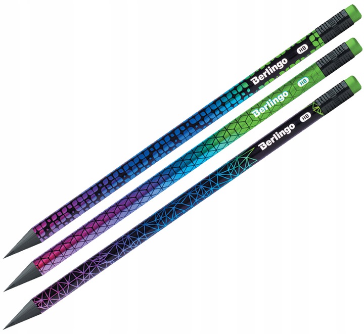 

Ołówek Z Gumką Szkolny Biurowy Kolorowy Hb