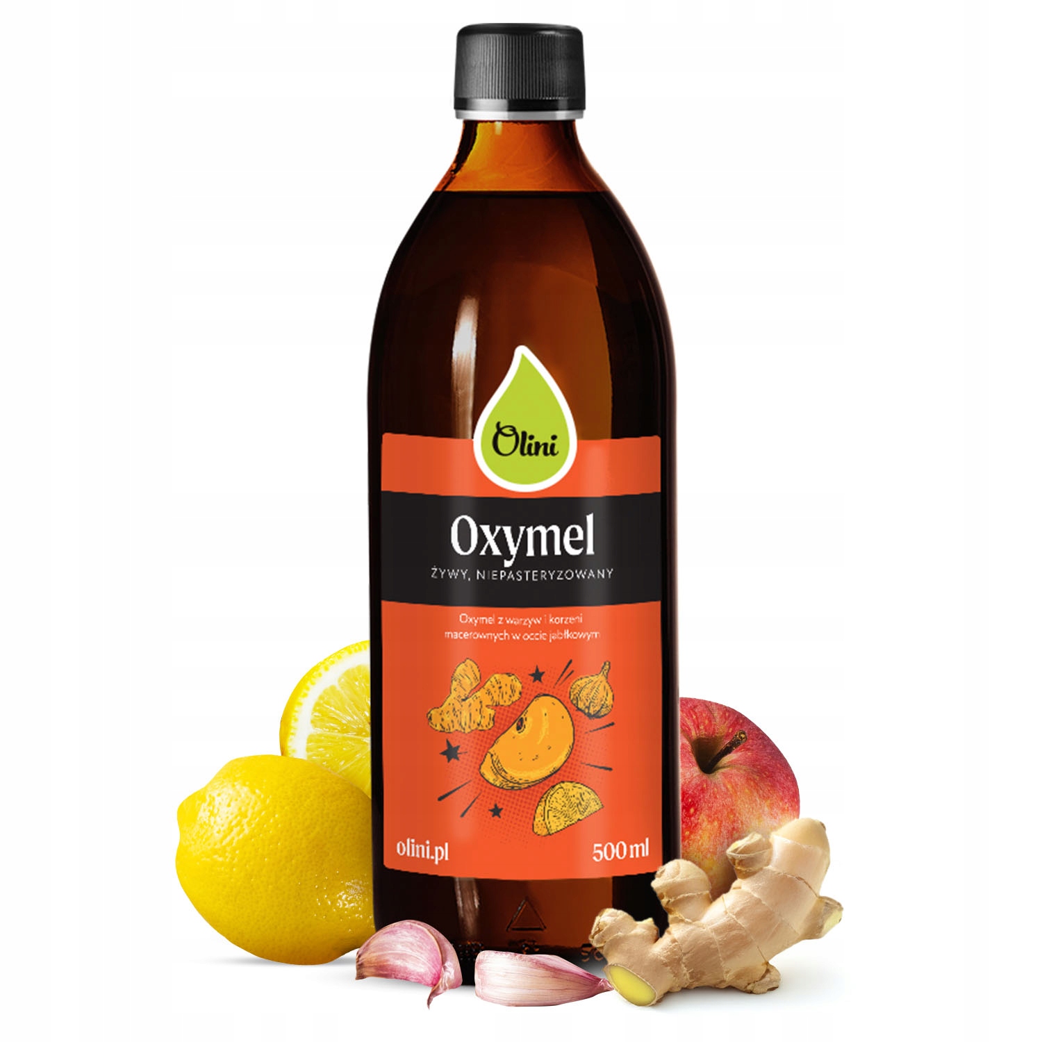 Levně Oxymel Ohnivý cider podporuje imunitu Olini 500 ml.