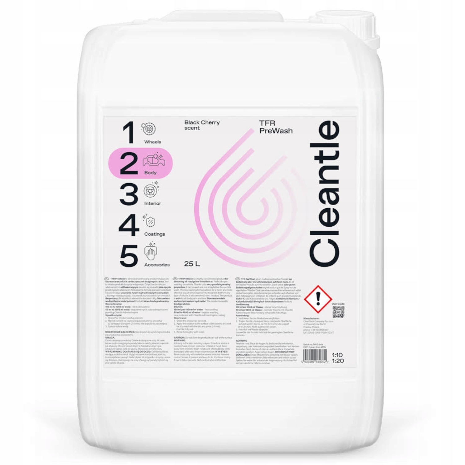 Cleantle TFR PreWash - Produkt do wstępnego mycia 25L