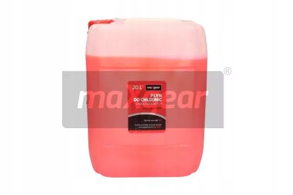 PŁYN DO CHŁODNIC 20L KONC. (RÓŻOWY) G12 MAXGEAR Pojemność opakowania 20 l
