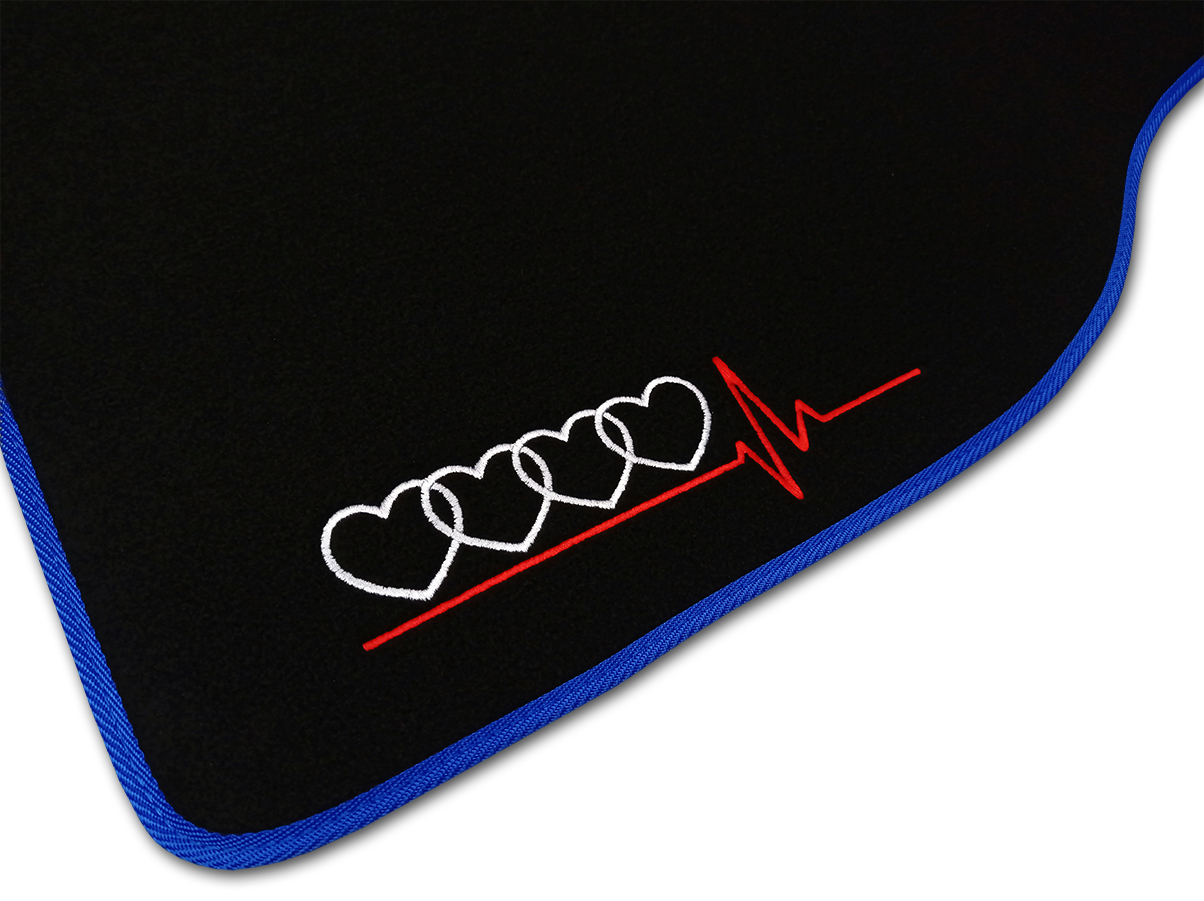 КОВРИКИ ВЕЛЮРОВЫЕ К AUDI ВСЕ МОДЕЛИ 4x ВЫШИВКА