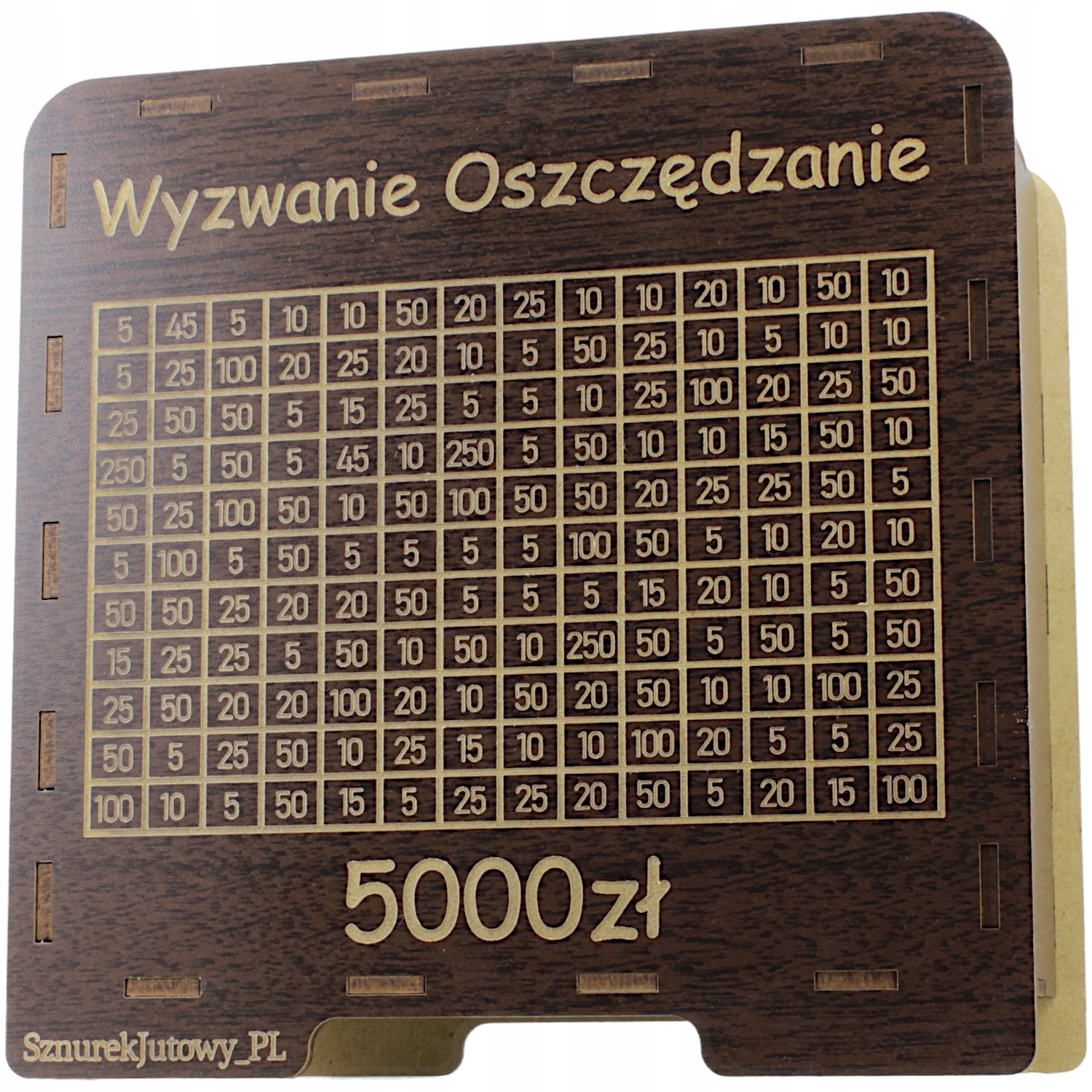 Velké prasátko z dubu Wenge přeškrtnuté Výzva Úspora 5 000 Pln Gravírování