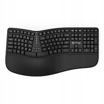 Powerton Ergo Lana Klawiatura ergonomiczna przewodowa (usb) Cz/sk, czarna