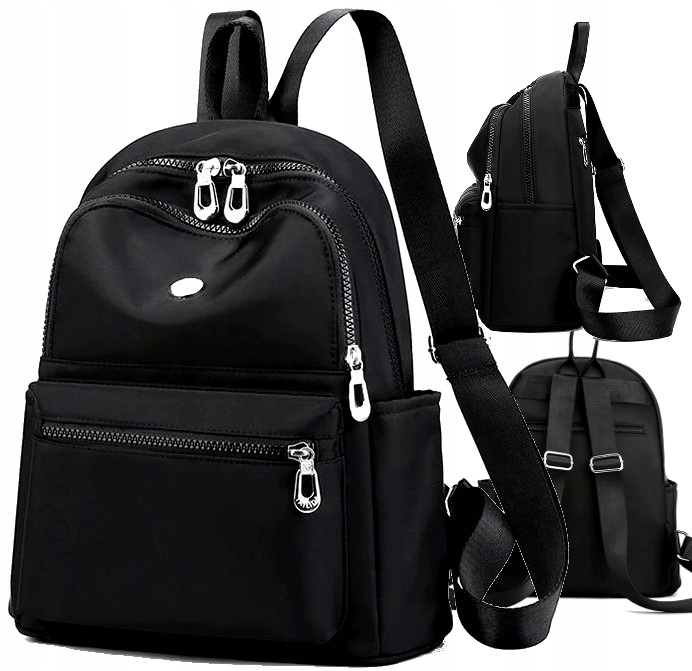 

Plecak damski miejski czarny wodoodporny