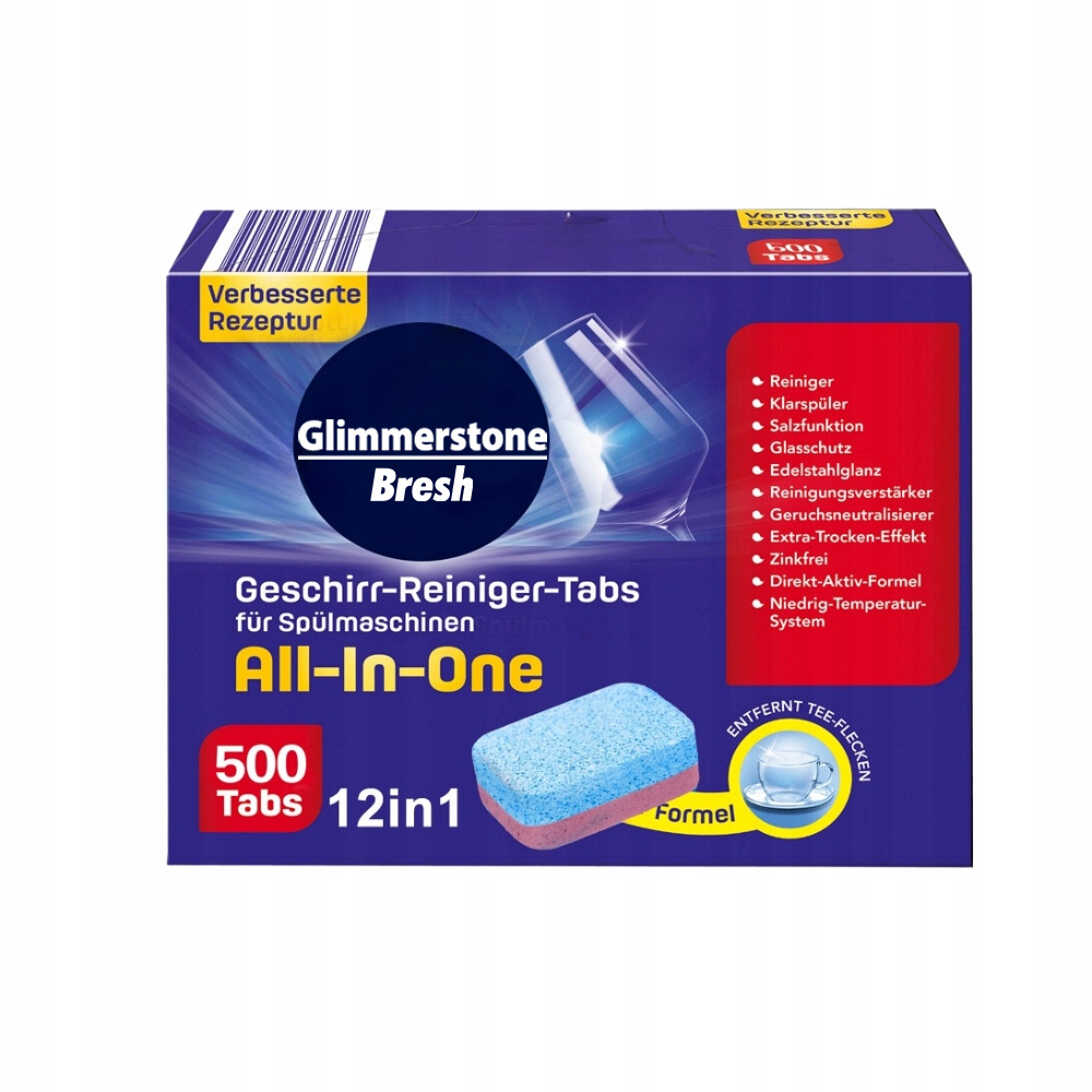 Glimmerstone Bresh Tablety Kapsle Do Myčky 12v1 XXL 500ks