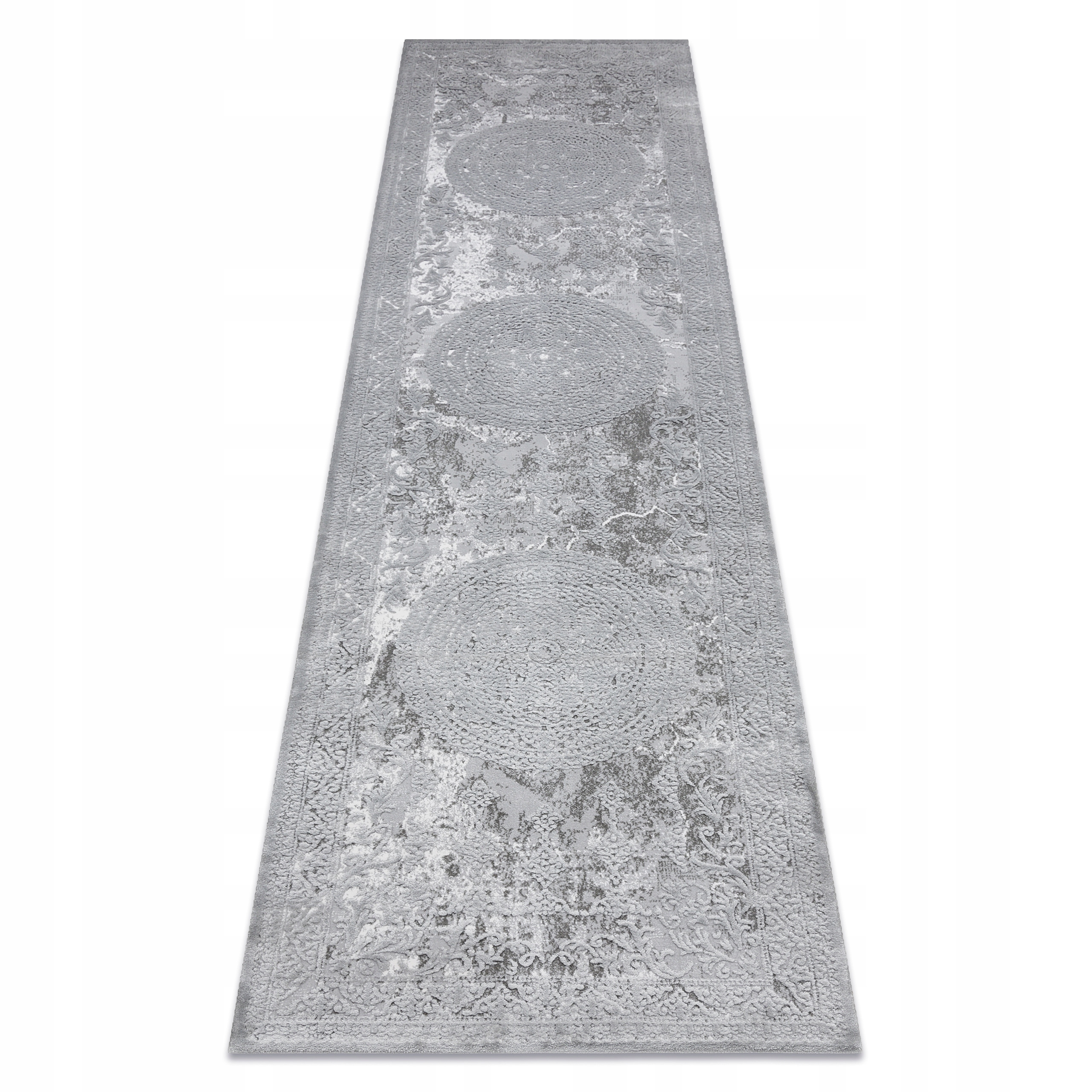 

Gruby Dywan Do Salonu 80x300 cm szary #AT4478