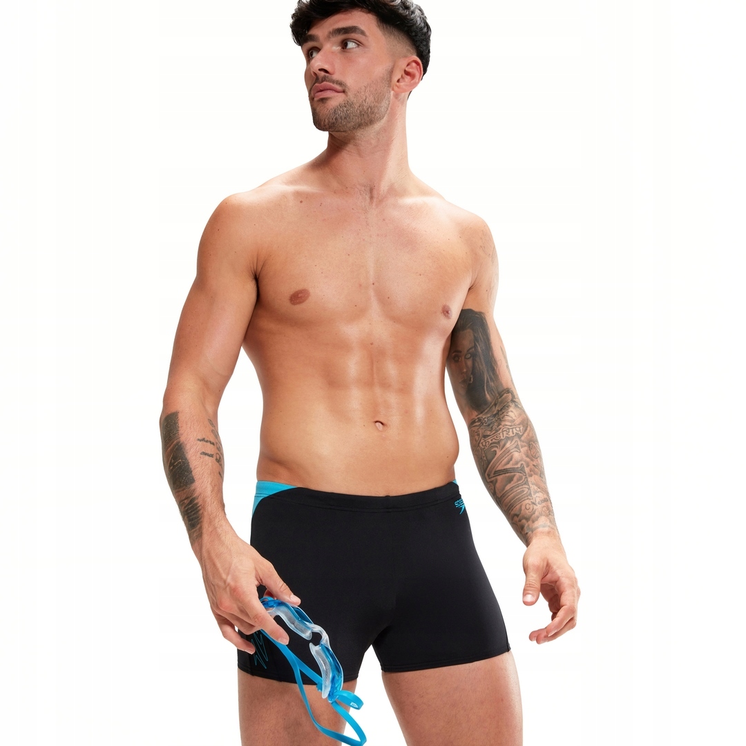Szorty kąpielowe Speedo HYPERBOOM SPL SHORT AM 40 BLACK/BOLT Płeć mężczyzna