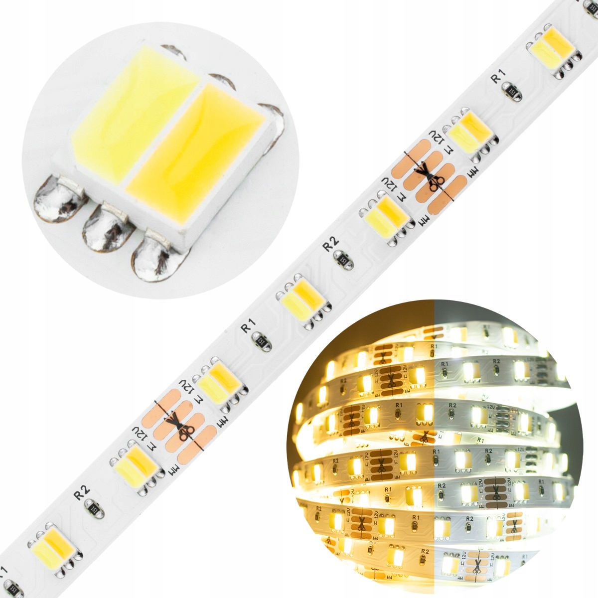 

Taśma Led Pasek 12V 72W 300LED 5050 Cct 10mm 5m