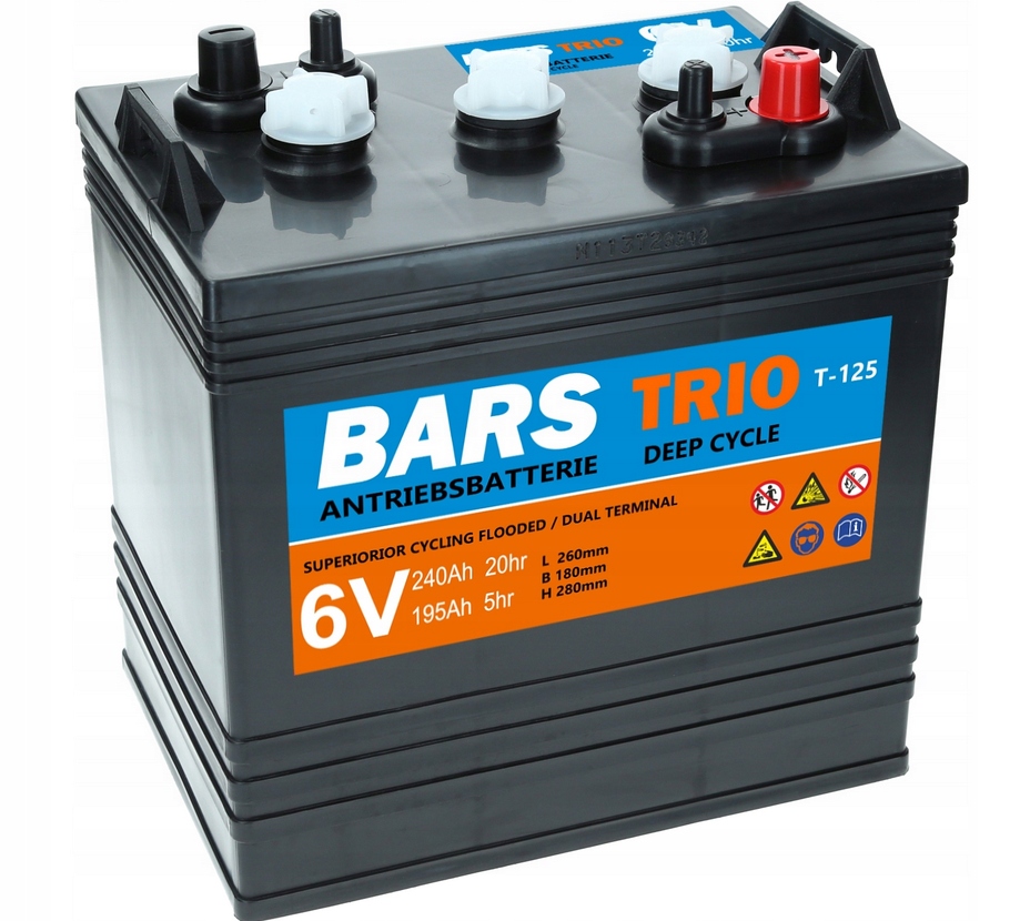 Аккумуляторная батарея Bars Trio 6V 240ah T125 Dual Terminal