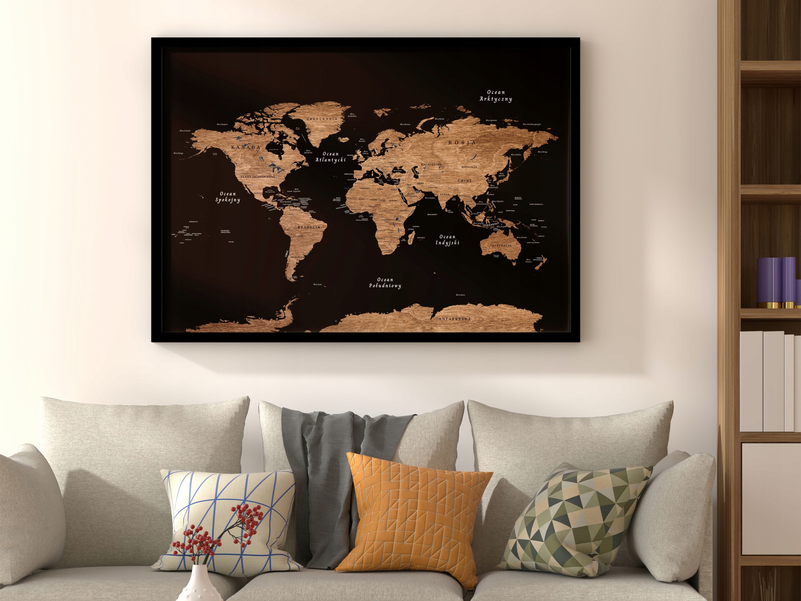 Mapa świata plakat 100x70cm Marka inna