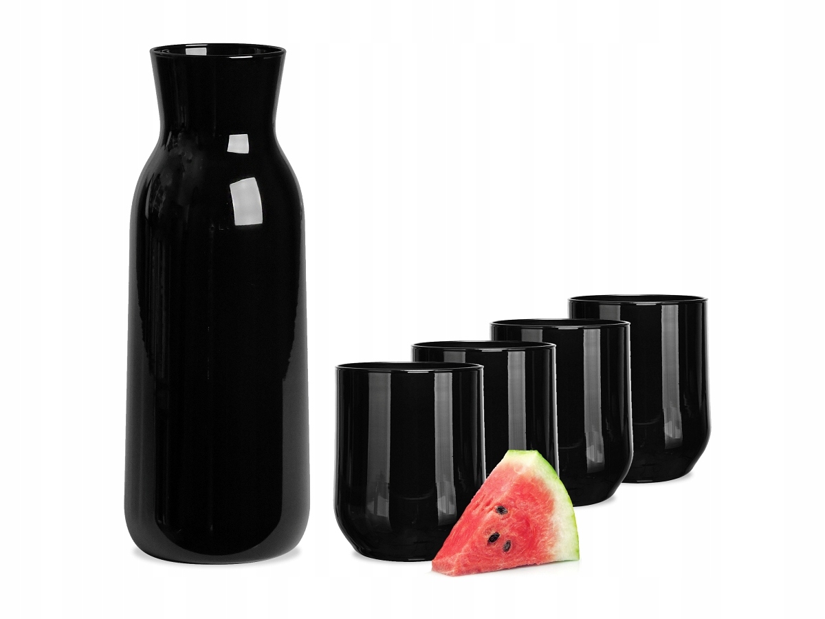 

Zestaw Karafka Czarna 1L 4 Szklanki 300 ml