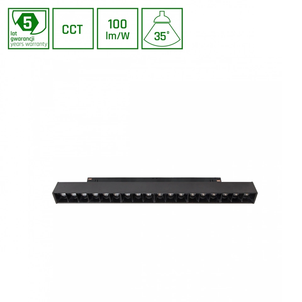 System Shift Cct – Grid M lineárne svietidlo 17W 40ST, Čierne, Cct Switch