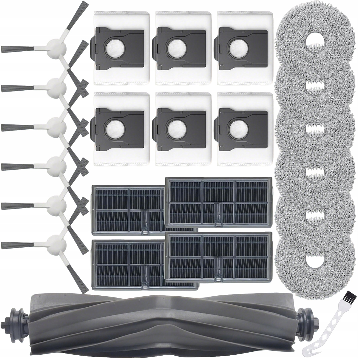 24szt Zestaw Szczotki Filtry Mopy Worki do Dreame L10s Ultra Gen 2/L10s Pro
