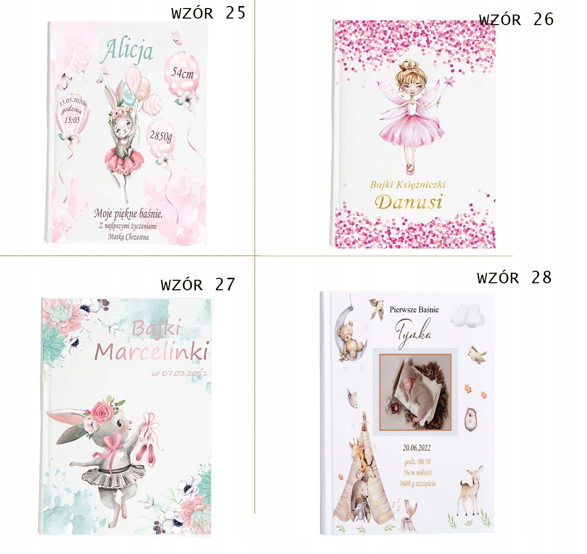 KSIEGA Baśni Prezent Chrzest Roczek DLA DZIECKA Okładka twarda